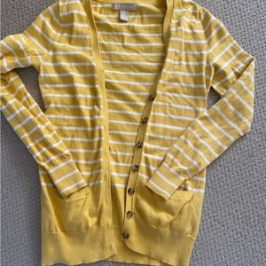 Yellow stripped cardigan